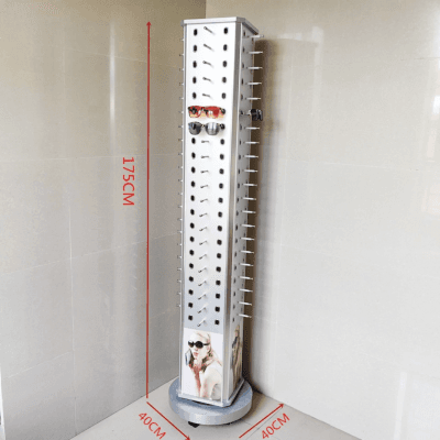 [พรีออเดอร์] ตู้โชว์แว่นตากันแดด 4 ด้าน หมุนได้ ขาตั้งอลูมิเนียมอัลลอยด์ ใส่กรอบแว่นตาได้ 84 ตัวขาย มัดจำได้ 50% - ภาพที่ 2