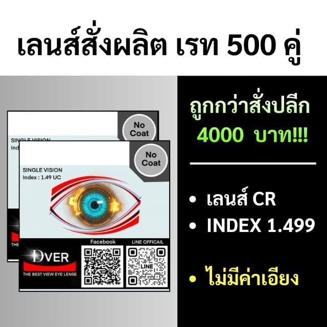 [สั่งผลิตขั้นต่ำ 500คู่+] 1.499 CR39