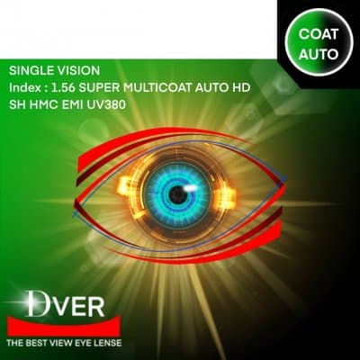 1.56 (SPH +4.00 ถึง -8.00 / (เอียง-0.25-400) Super HMC Multicoat Auto HD EMI SH UV 380 หน่วยการสั่ง เป็นข้าง - ภาพที่ 2